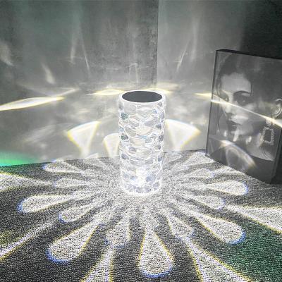 China CCT and RGB Modern Restaurant Bar Table Lamp Hotel Decoration USB Rechargeable Crystal Atmosphere Lamp for sale