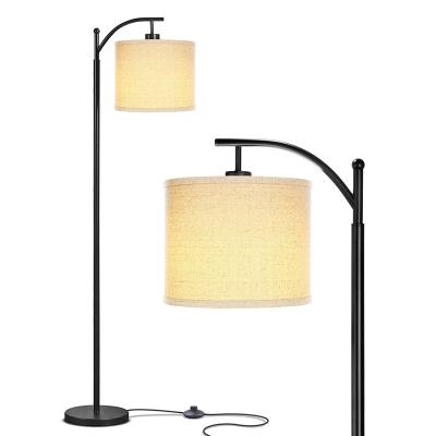 China Modern Modern Floor Lamp With Hanging Arc Shade Standing Lamp Mid Century Tall Pole Lamp For Farmhouse Style for sale