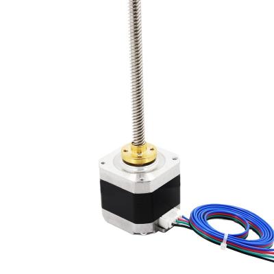 China 300mN.m Line NEMA 17 Lead Screw Ball Screw Stage Light Hybrid 4 Stepper Motor for sale