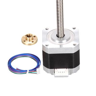 China NEMA 17 Tr8x2 12 Volt 62oz Stepper Motor 300mm Threaded Lead Screw-in Torque 42x48mm Frame For Prusa I3 42x48mm 3d Printer for sale