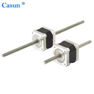 China Equipment Casun non-captive linear stepper motor NEMA 14 16 17 23 8 micro lead screw motorfor 3D printer for sale