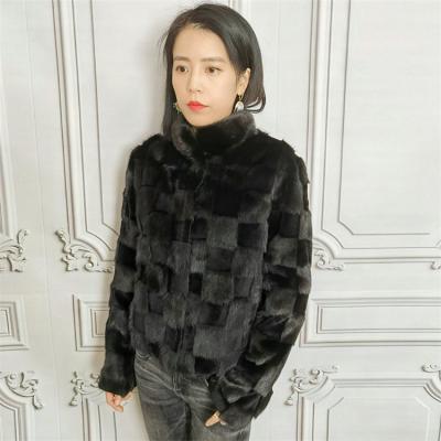 China Fashion Lady Mink And Sheard Rex Fur Jacket Breathable Luxury Women's Warm Real Fur Jacket for sale