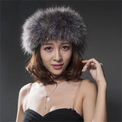 China Wholesale ELASTIC hair accessories ladies headwraps fur hat winter knitted fox fur stretch headband for women for sale