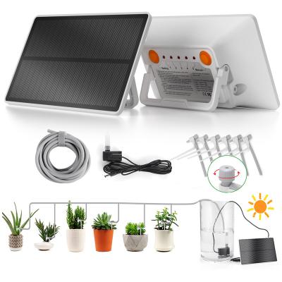 China Solar Powered Drip Irrigation System DIY Smart Drip Irrigation System Controller Solar Powered Self Watering Garden Water Timer for sale