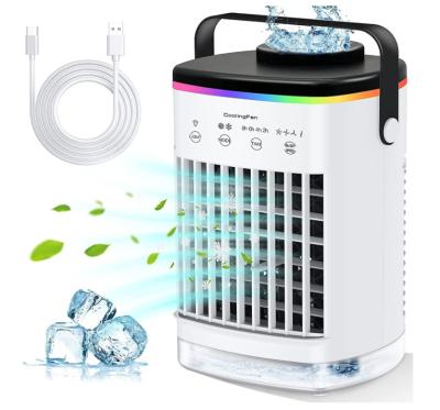 China Portable Air Cooler DC 12V Air Cooling Fan Mini Evaporative Air Cooler Air Conditioner Evaporative Personal Solar Fan Air Conditioner for Home for sale