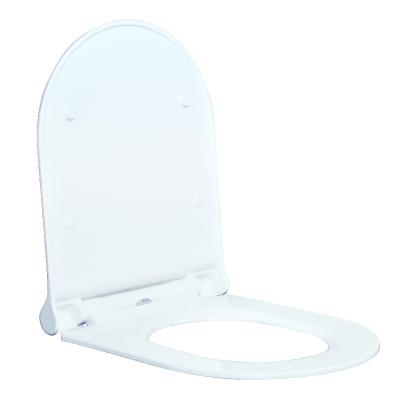 China Slow-end Toilet Seats KU101 Slim Quick Release Duroplast Soft Narrow White Toilet Seat for sale