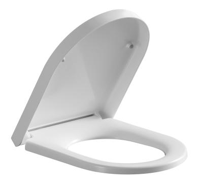 China Slow-end Toilet Seats 002JX Multi Colors Ceramic Looking Oval Padded Duroplast Toilet Seat for sale