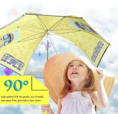 China EVA Two Panels Compact Umbrella Eco-friendly And Odour Free , Give Kids A Clear Vision , Reflective Strips for sale