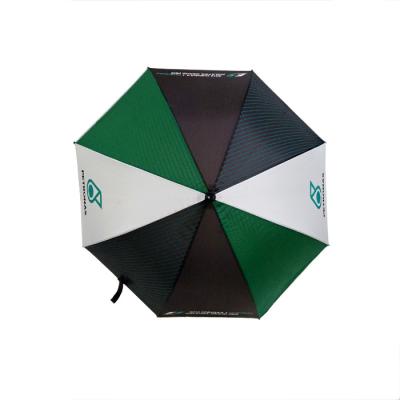 China 27Inches x8k Black Matt Fiberglass Frame Golf Umbrella  Advertising Umbrella Color Stitching Logo Customized for sale