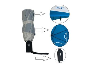 China 3 Folding Promotional Golf Umbrellas Metal Shaft Double Layer Cover Auto Open Closed for sale