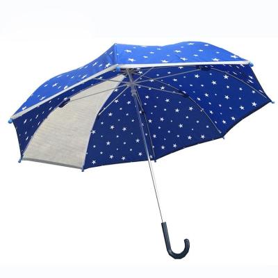 China Compact Windproof Pongee Fabric Straight Umbrella Length 93.5cm for sale