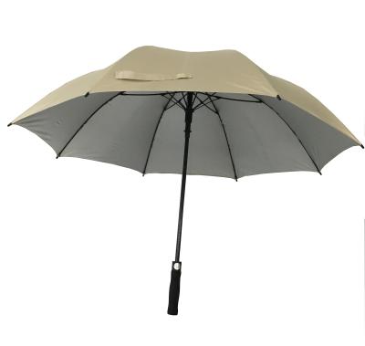 China 130CM Durchmesser-Rohseide-Golf-Regenschirm mit UVbeschichtung zu verkaufen