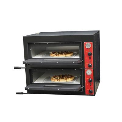 China Bakery Double Deck Countertop Commercial Restaurant Kitchen Equipment Electric Pizza Oven for Bakery for sale