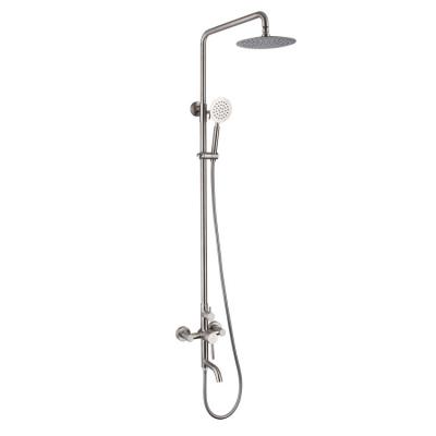 China Modern Bathroom Exposed 304 Stainless Steel Rain Shower Set for sale