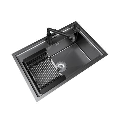 China Without Faucet Double Bowl Stainless Steel Handmade Kitchen Sink for sale