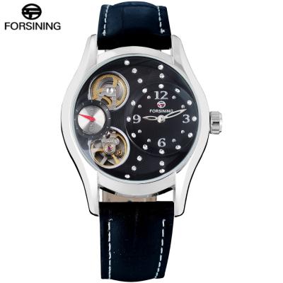 China FORSINING Brand Shock Resistant Women Watch Simple High-end Crystal Decorative Mechanical Wrist Watch Business Watch for sale