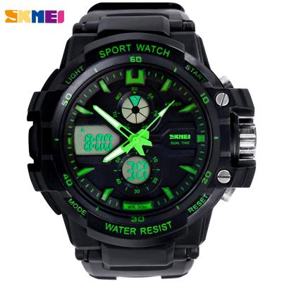 China Skmei 0990 Brand Digital Double Automatic Top Luxury Analog LED Display Man Waterproof Outdoor Watch for sale