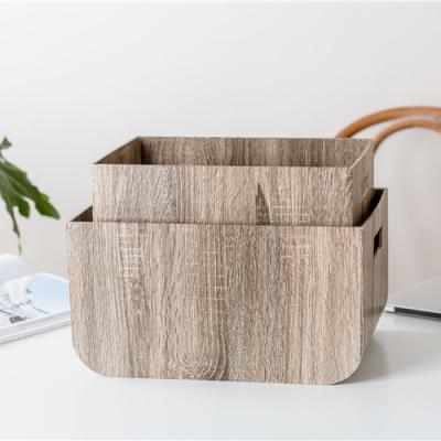 China Good Quality Sustainable Wholesale Eco - Friendly Household Used No Lid Desktop Paper Storage Basket for sale