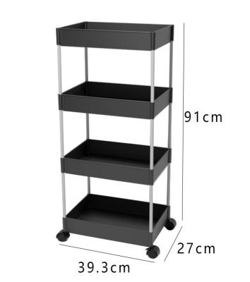 China High Quality Viable Storage Shelf Cabinet Rack Plastic Organizer For Kitchen Bathroom Plastic Rack for sale