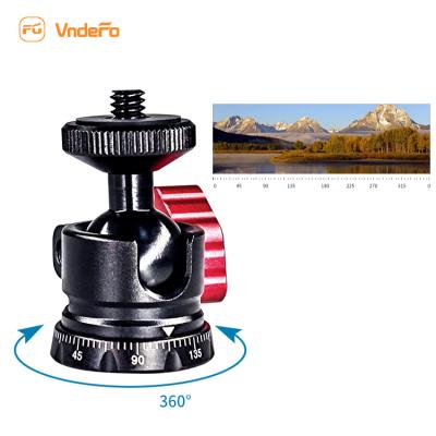 China OEM Aluminum Alloy Telescope Accessories Aluminum Metal Dual Camera DV Tripod Ball Panoramic Spherical Head for sale