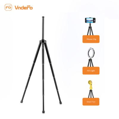 China Aluminum tripod 125cm PORTABLE foldable camera tripod stand smartphone tiktok live broadcast for sale