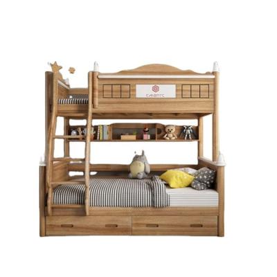 China Double Bunk Bed.kids Bed.kids Furniture.Storage Bedroom Furniture Solid Wood Children Kids Single Bunk Beds for sale