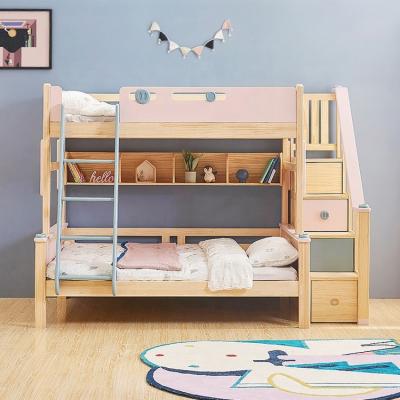 China Modern Wooden Bunk Bed.kids Bed.kids Furniture.Storage Home Bedroom Furniture Sets Wooden Bed Frame Adults Kids Storage Bunk Bed With Cabinet for sale