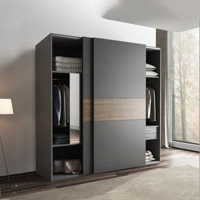 China Adjustable (Other) Customize Luxury Modern Wood High Gloss Bedroom Furniture Sets Minimalist Style Storage Wardrobe for sale