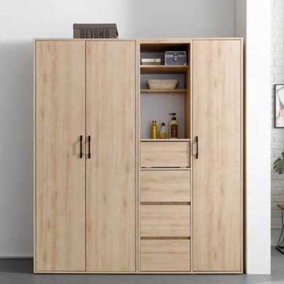 China (Size)Nordic Style Adjustable Hotel Home Bedroom Furniture Set Warehouse Sells Cheap Price Melamine Wood Wardrobe for sale