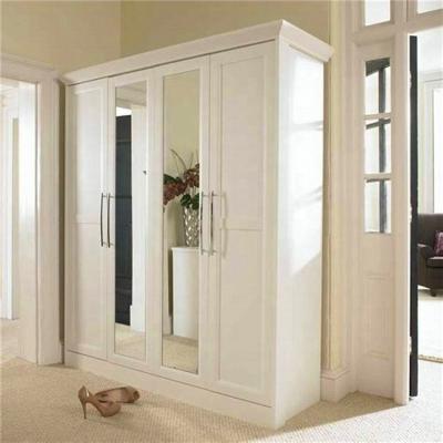 China Simple Design Custom Bedroom (Other) Adjustable Cheap Prices Clothes Modern Solid Wood Wardrobe Closets for sale