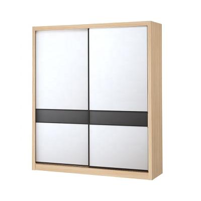 China (Size) Foshan Adjustable Factory Sell Modern 2 Door Bedroom Furniture Wardrobe Cheap Price Wooden Sliding Door Wardrobe for sale