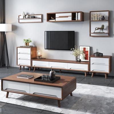 China Modern Luxury Living Room(Other)Adjustable Fashion Set Decorative TV Furniture TV Cabinets MDF Solid Wood Stand For Home for sale