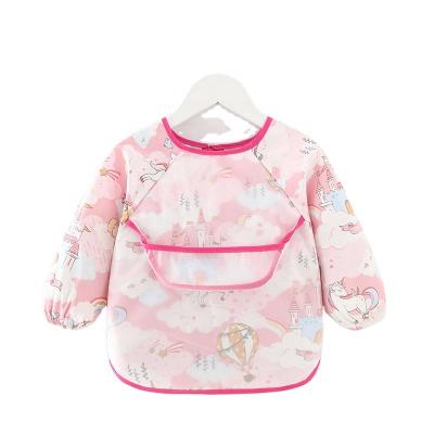 China Long Sleeve Baby Bibs Long Sleeve Bibs Long Sleeve Hot Selling Bibs Feeding Baby Waterproof Apron Toddler Kids Eating Clothing for sale