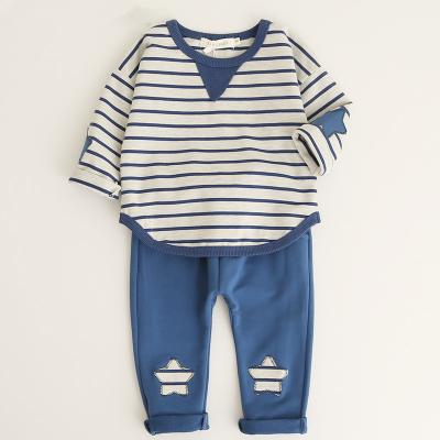 China Stars Stars Boy's Clothing Set Pants With Star Long Sleeves T-Shirt + Two Piece Pants Set Fall For Boys for sale