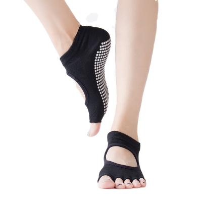 China Breathable Breathable Yoga Socks Train Sports Yoga Socks Non Slip Massage Ankle Women Pilates Fitness Dance Grip Exercise Gym Sports Socks for sale