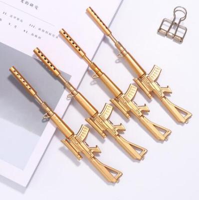 China Gold Ballpoint Pen School Office Supplies Learning Normal Gun Ballpoint Pen Pens Student Stationery for sale