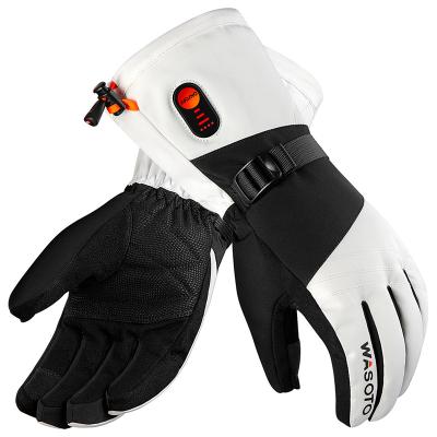 China Waterproof \warm \breathable\comfortable 2023 Winter Outdoor Sports Electric Heated Gloves with Adjustable Heating Temperature Waterproof Warm Gloves for Men Women for sale