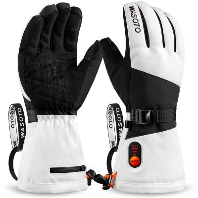 China Waterproof \warm \breathable\comfortable Electric Heated Gloves with Touch Screen Professional Waterproof USB Rechargeable Hand Warmer Heated Gloves for sale