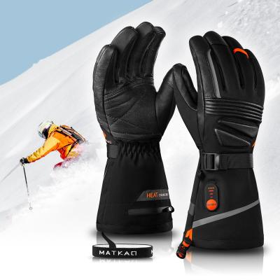 China Waterproof \warm \breathable\comfortable Electric Battery Ski Gloves Men Women Motorcycle Cycling Riding Hunting Fishing Camping Hiking Heating Gloves for Raynaud's for sale