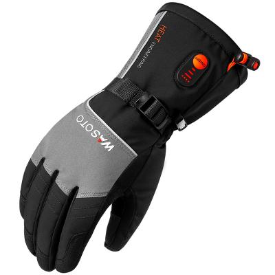 China Waterproof \warm \breathable\comfortable Touchscreen Waterproof Electric Heated Gloves for Winter Outdoor Work Skiing Hiking Camping for sale