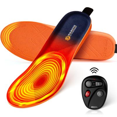 China Foot Heating WASOTO 3300mAh Battery Operated Heated Insoles With Shoe Remote Heated Insoles For Women Men Electric Foot Warmer For Hunting Skiing for sale