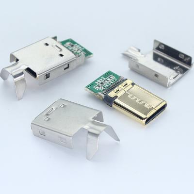 China PCB Free Sample Test C Connector With Outdoor Quick Type C PCB 10NF Solder Pin 3A 24 SMT Male Usb 3.1 Male Connector for sale