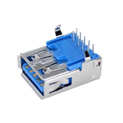 China PCB USB 3.0 Jack Pcb Replacement Right Angle Short/Long Body 9-Pin Dip/SMT 9 Pin Af Type A Usb 3.0 Female Connector Vertical Port for sale