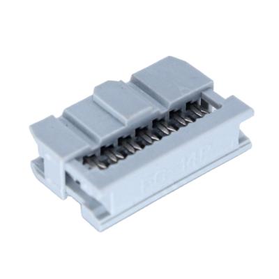 China 14Pin 2.54 Idc Wirebto Bard Connector Male Pcb Extension 5Mm Pitch Idc Connector 2.54Mm Idc 2.54 Grayish Two-Piece 14P for sale