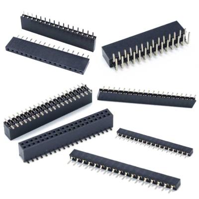 China Pcb 2.54 Mm 254 40 Female Header 2 Mm Fh2.54 2 8 Pin 1X40 Plastic Smt 1.27Mm 2.0Mm Dupont 32h Straight Female Connectors 2.54Mm for sale