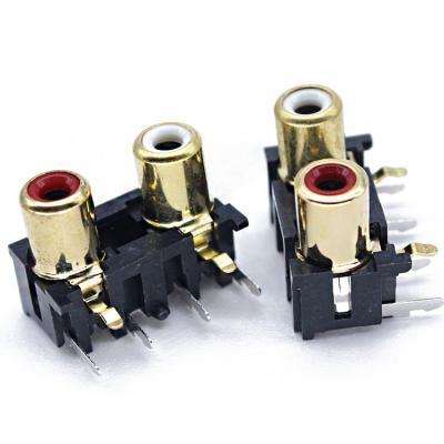 China Electronics Jack Separated Sleeves Rca-407 Electronics Rca Plug Rca Connector 4 Position 4 Holes Rca Audio Pin Jack Rca-405 Rca Connectors Video for sale