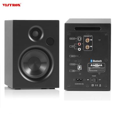 China Powered Bookshelf Bluetooth Speakers 100W Record Player Stereo Speakers For Turntable PC  TV for sale