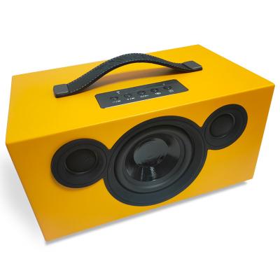 China Compact Portable Solid Wooden Bluetooth Speaker For Home With Rechargable Battery for sale