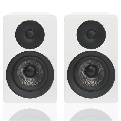 China 5.25 Inch Passive Bookshelf Speakers Matte White HiFi Studio Loudspeakers 150W RMS for sale