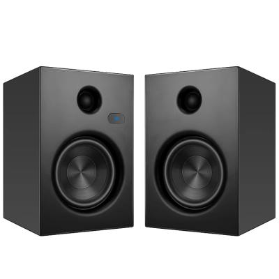 China Wooden Enclosure Studio Monitor Speaker Bluetooth Powered Active Bookshelf Speakers 2.0 for sale